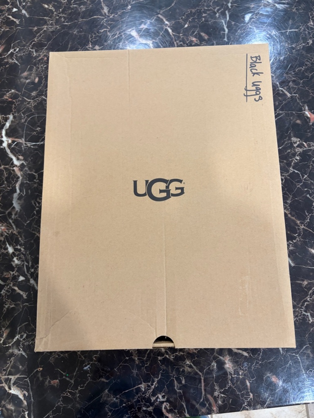 UGG Black Suede Short Shearling Boots with Branded Heel Patch-Size 7 Women’s. - Picture 8 of 8